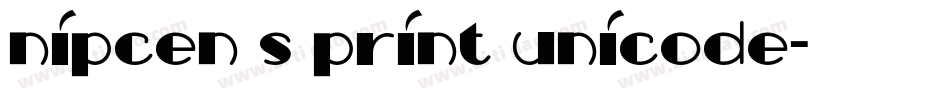 NipCen s Print Unicode字体转换